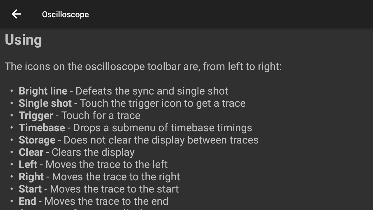 Screenshot of Oscilloscope