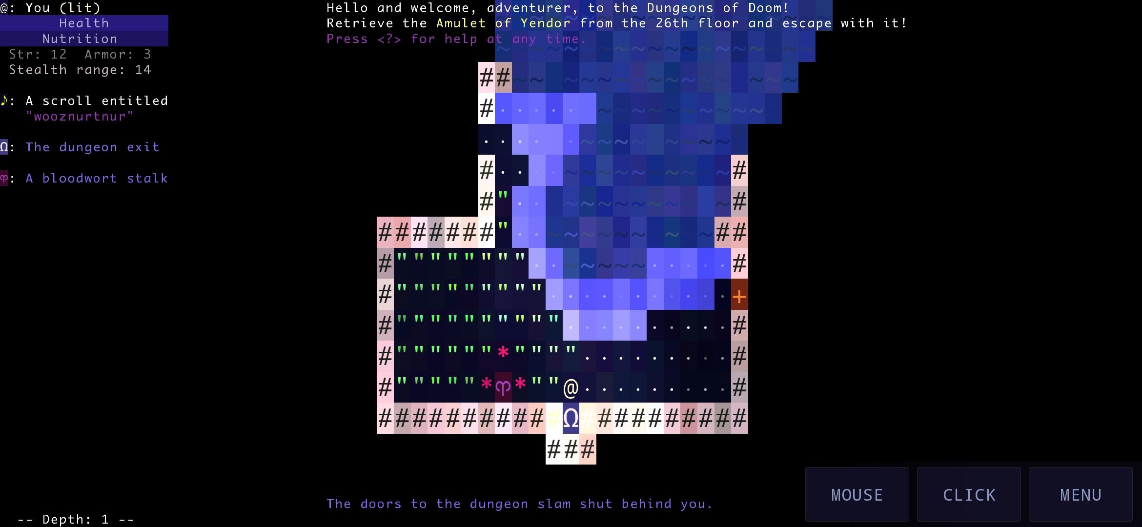Screenshot of Brogue CE Android