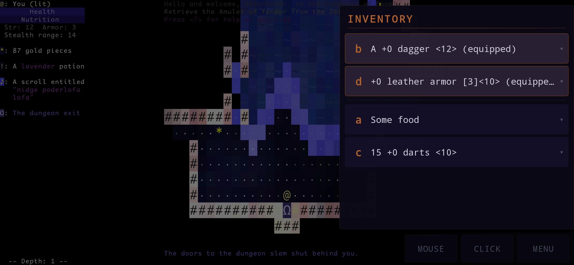 Screenshot of Brogue CE Android