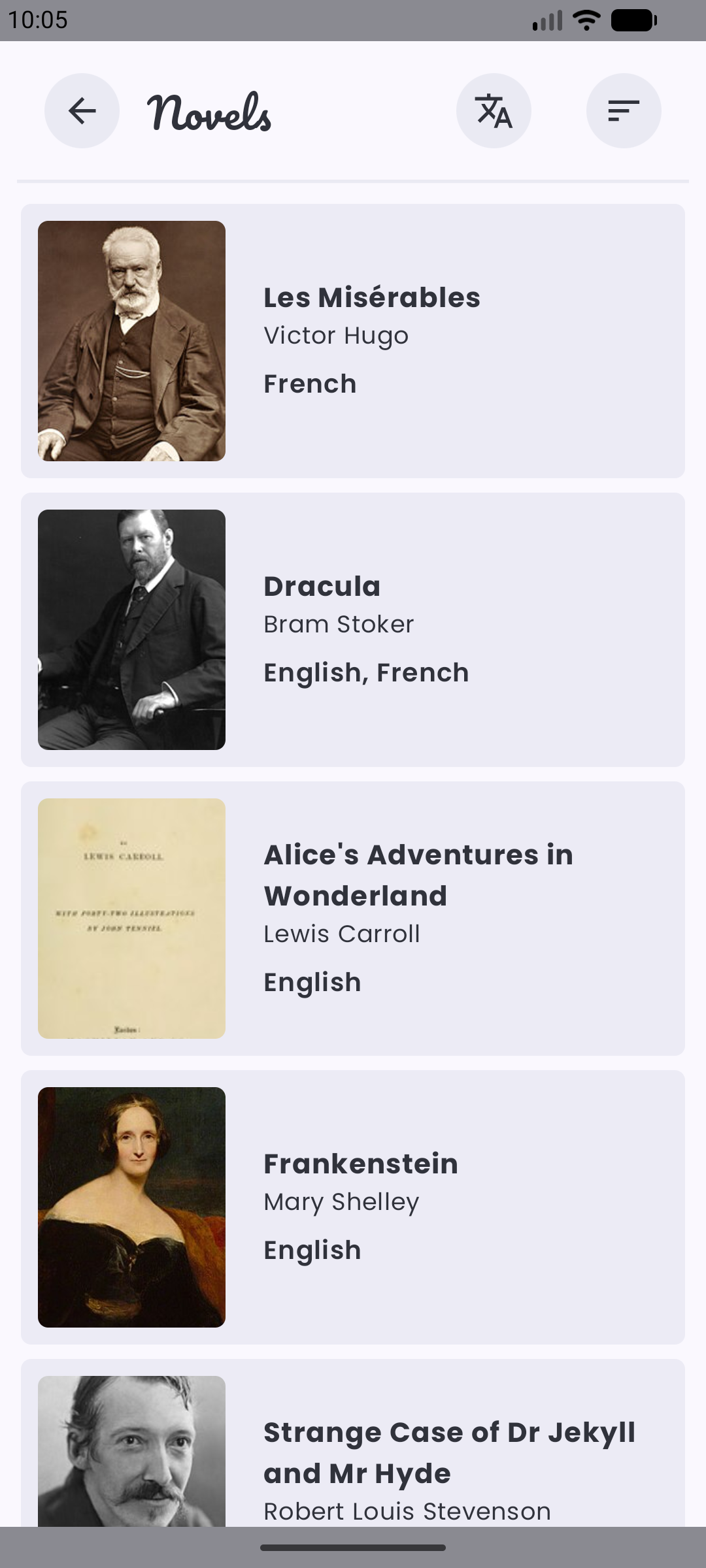 Screenshot of Wikisource Reader