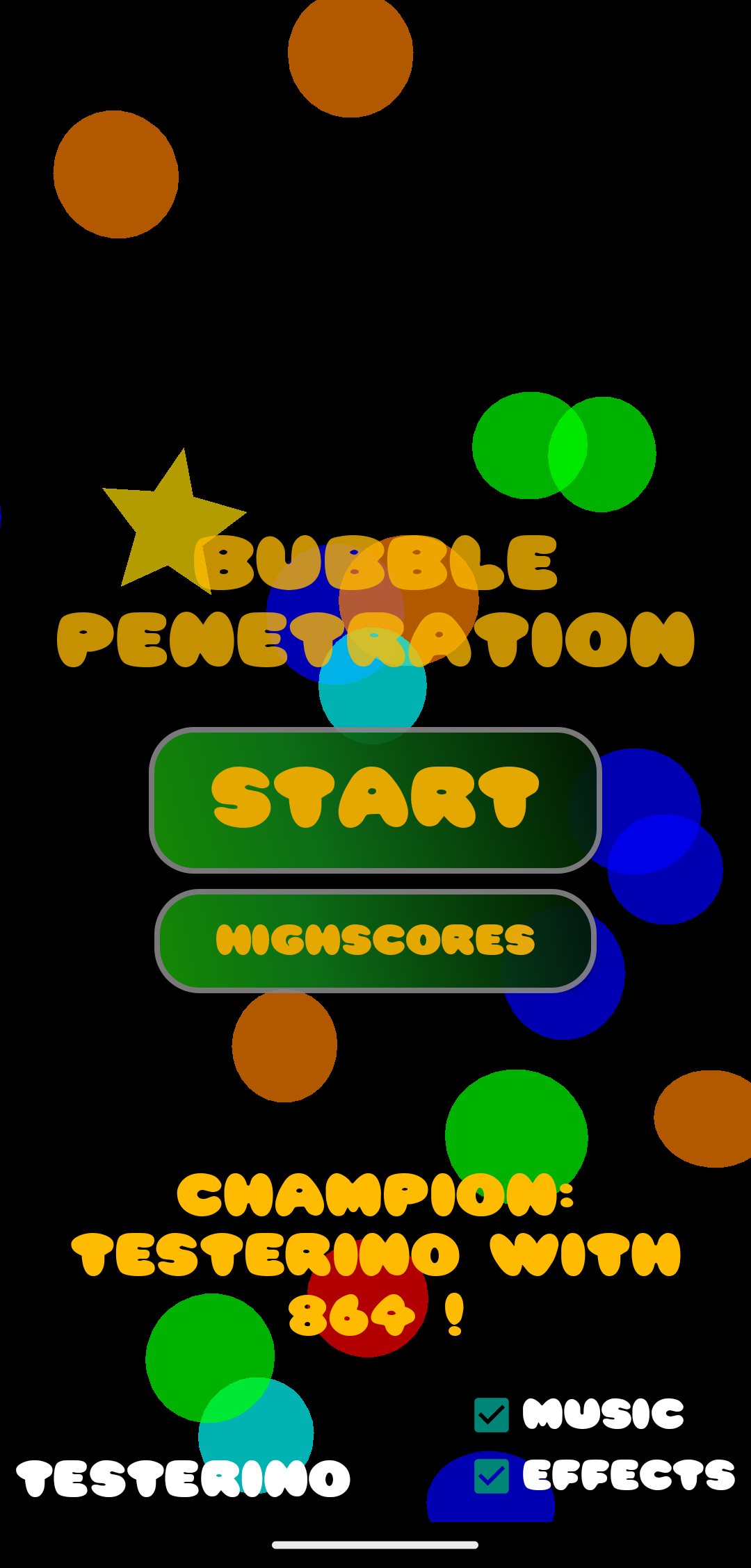 Screenshot of Bubble Penetration