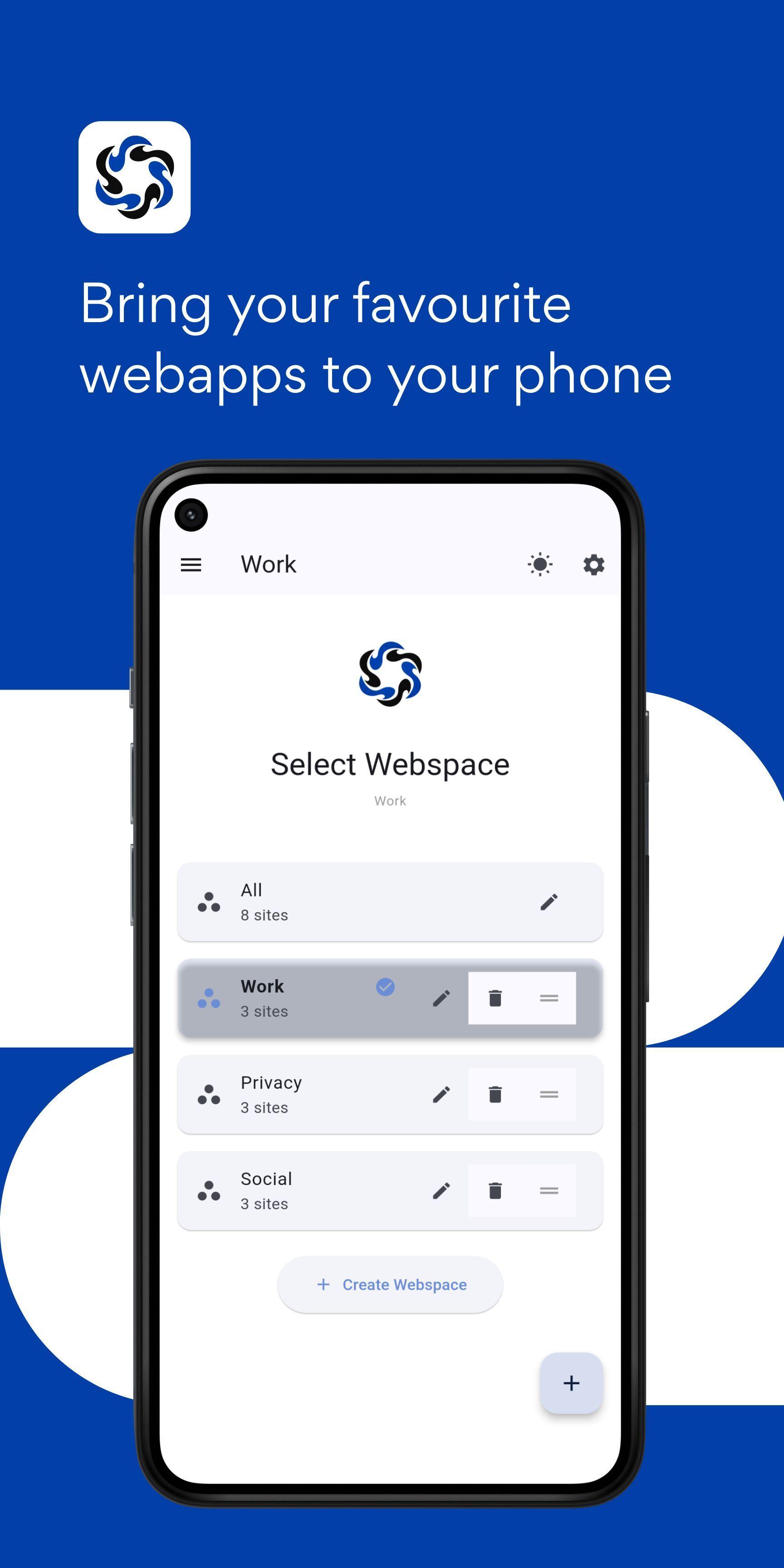 Screenshot of WebSpace
