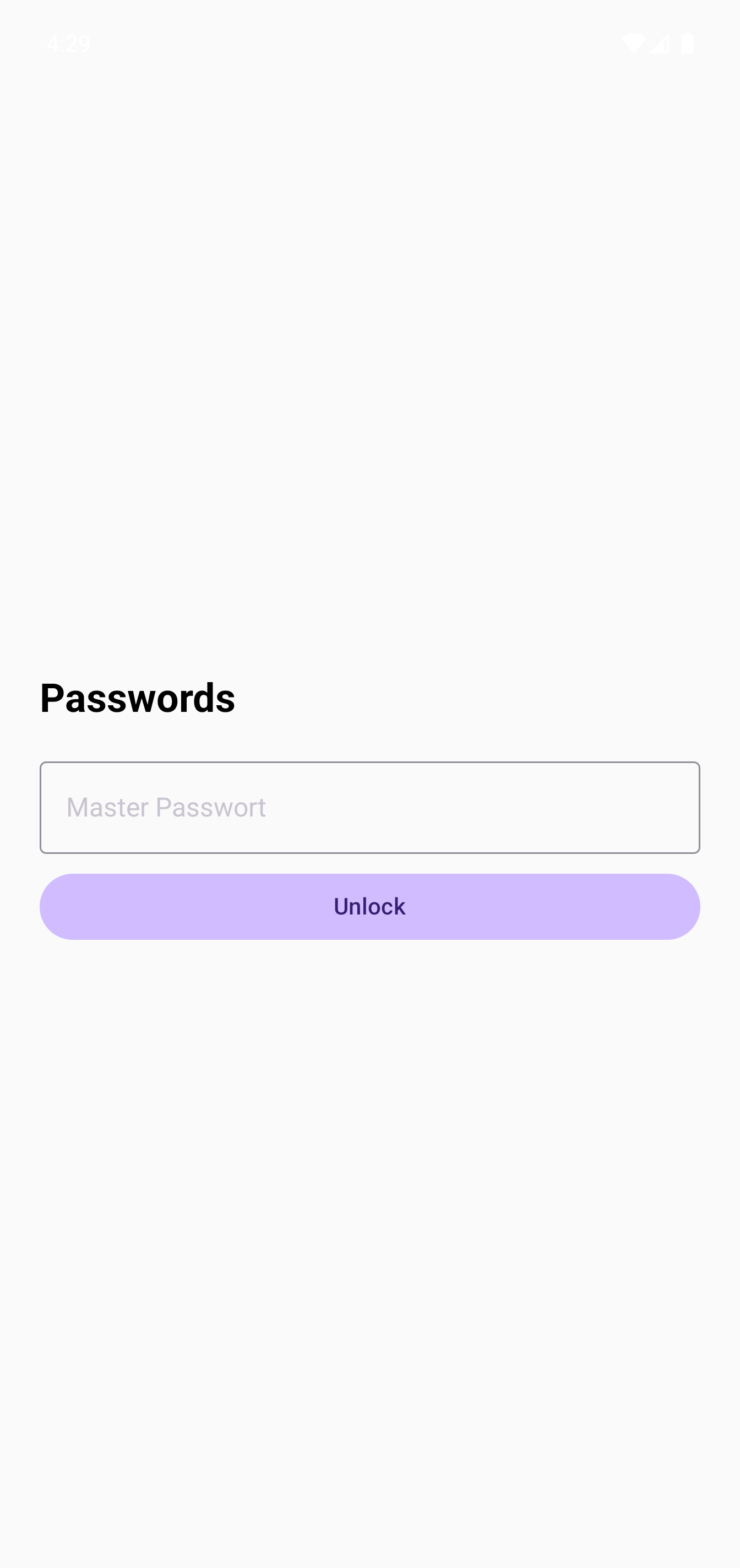 Screenshot of Passwords