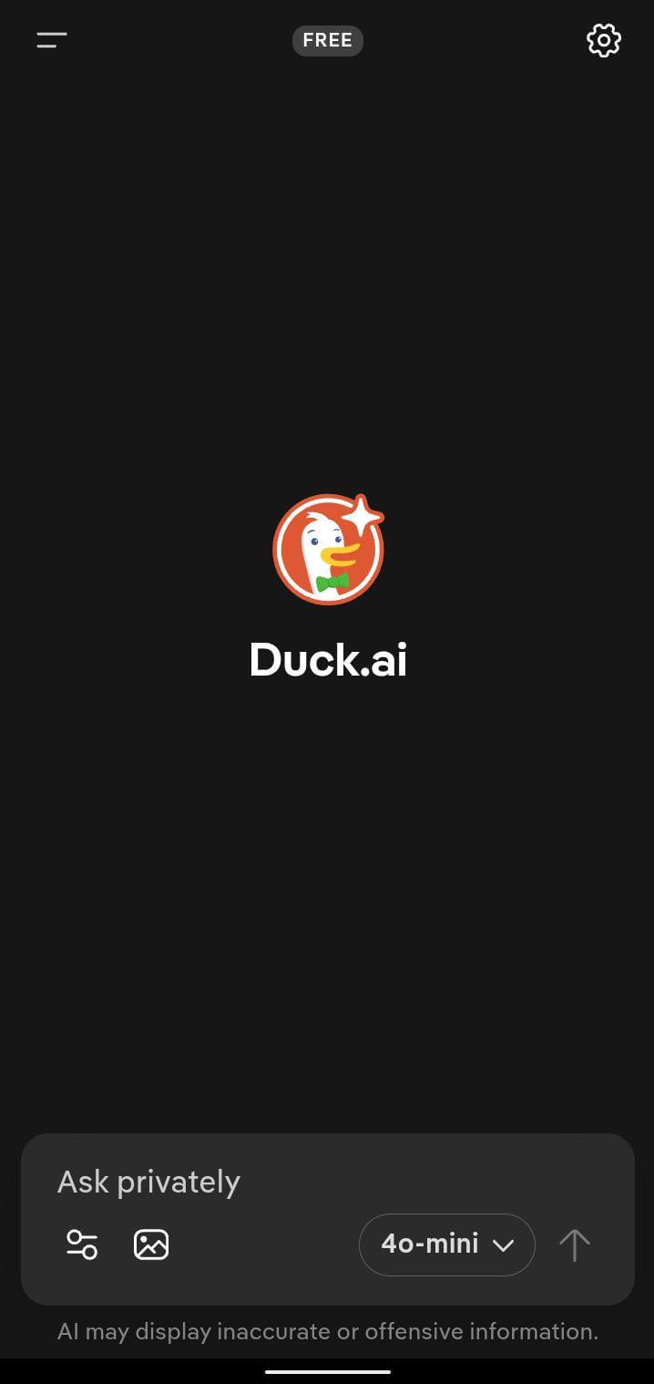 Screenshot of duckAssist