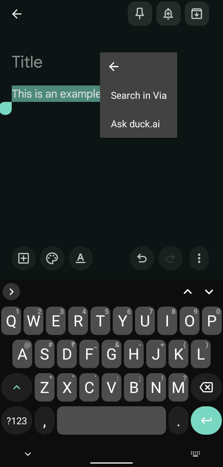 Screenshot of duckAssist