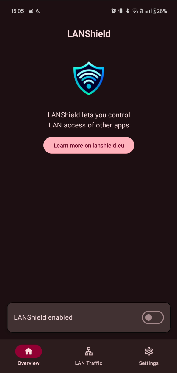 Screenshot of LANShield