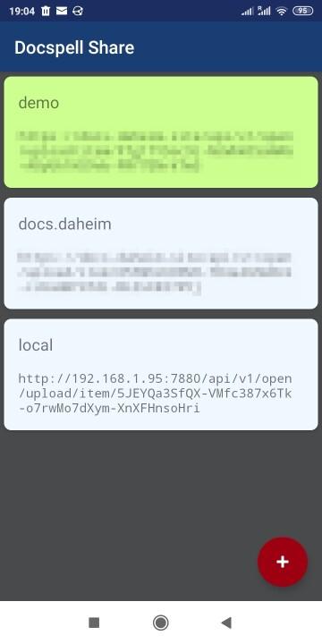 Screenshot of Docspell Share