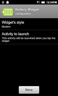 Screenshot of Battery Widget