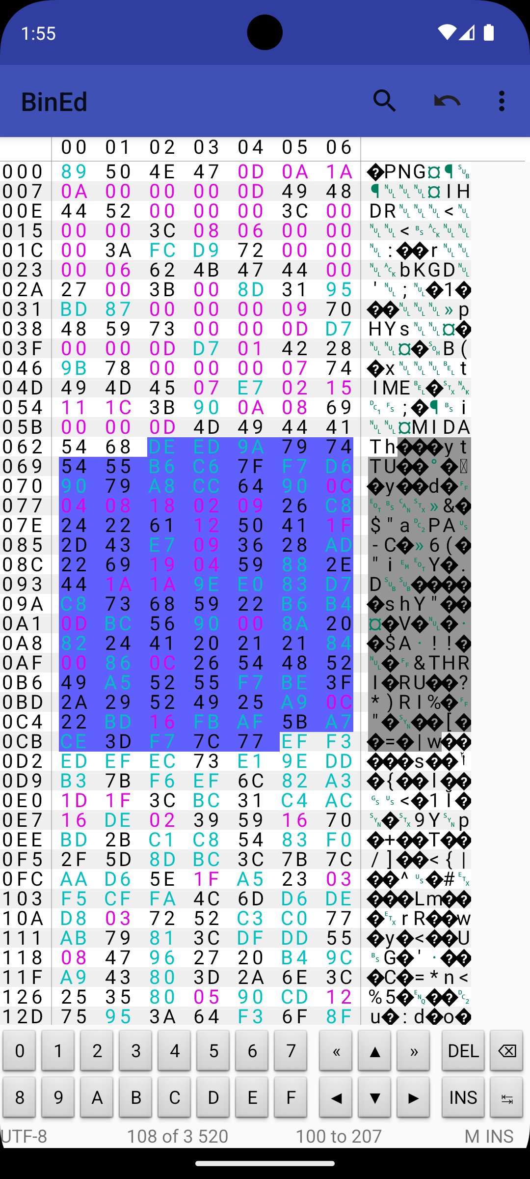 Screenshot of BinEd - Hex Editor