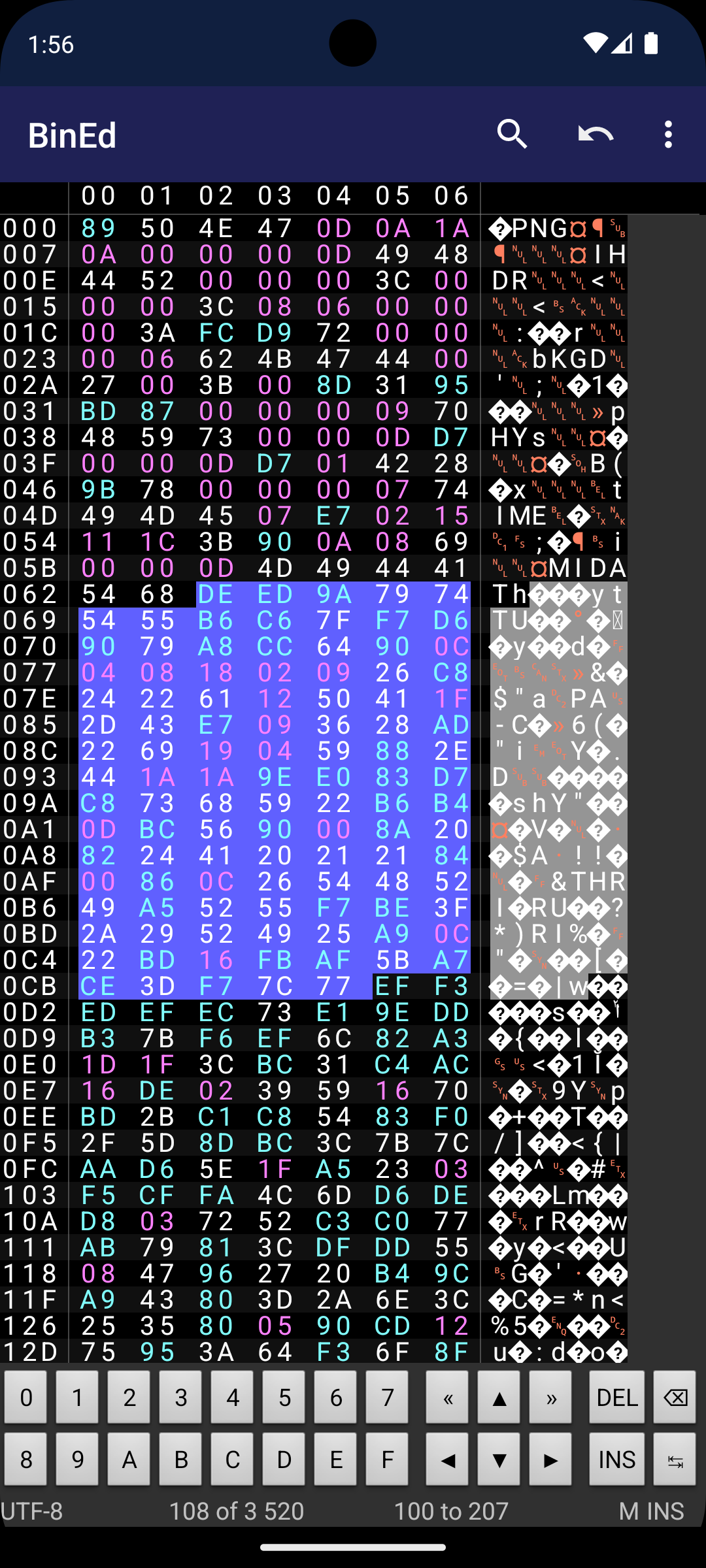 Screenshot of BinEd - Hex Editor