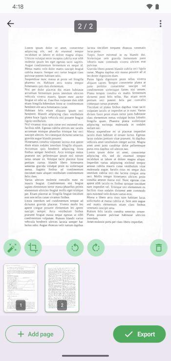 Screenshot of FairScan – PDF Scanner
