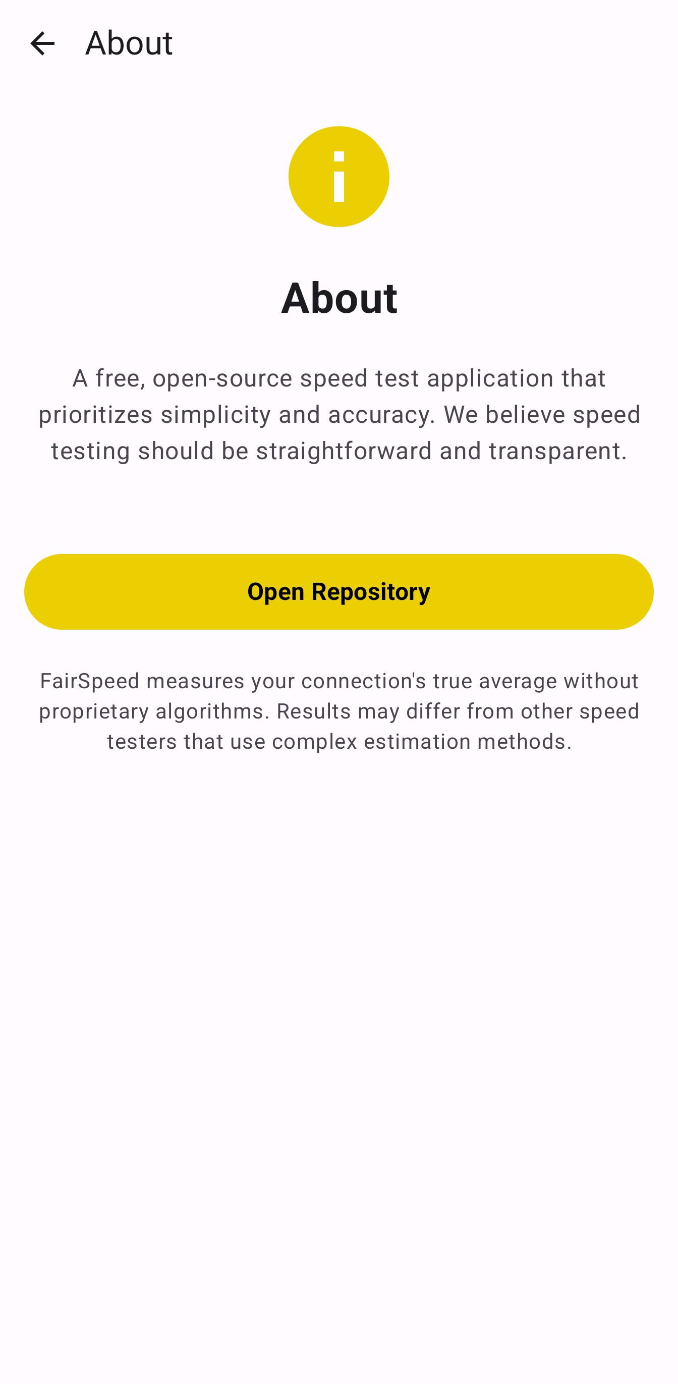 Screenshot of FairSpeed - Speed Tester