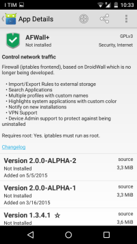 Screenshot of F-Droid