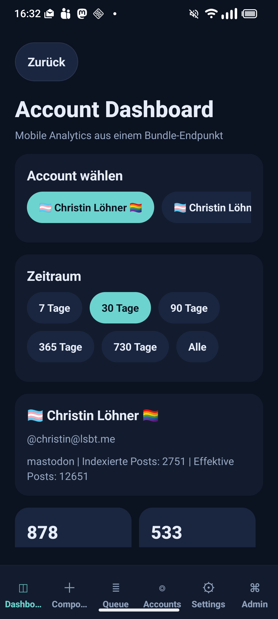 Screenshot of FediSuite
