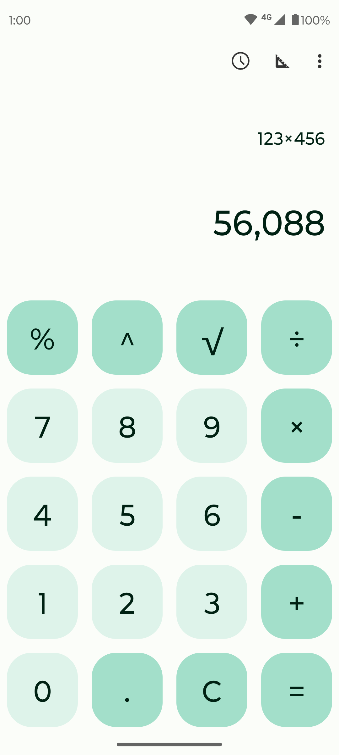 Screenshot of Fossify Calculator