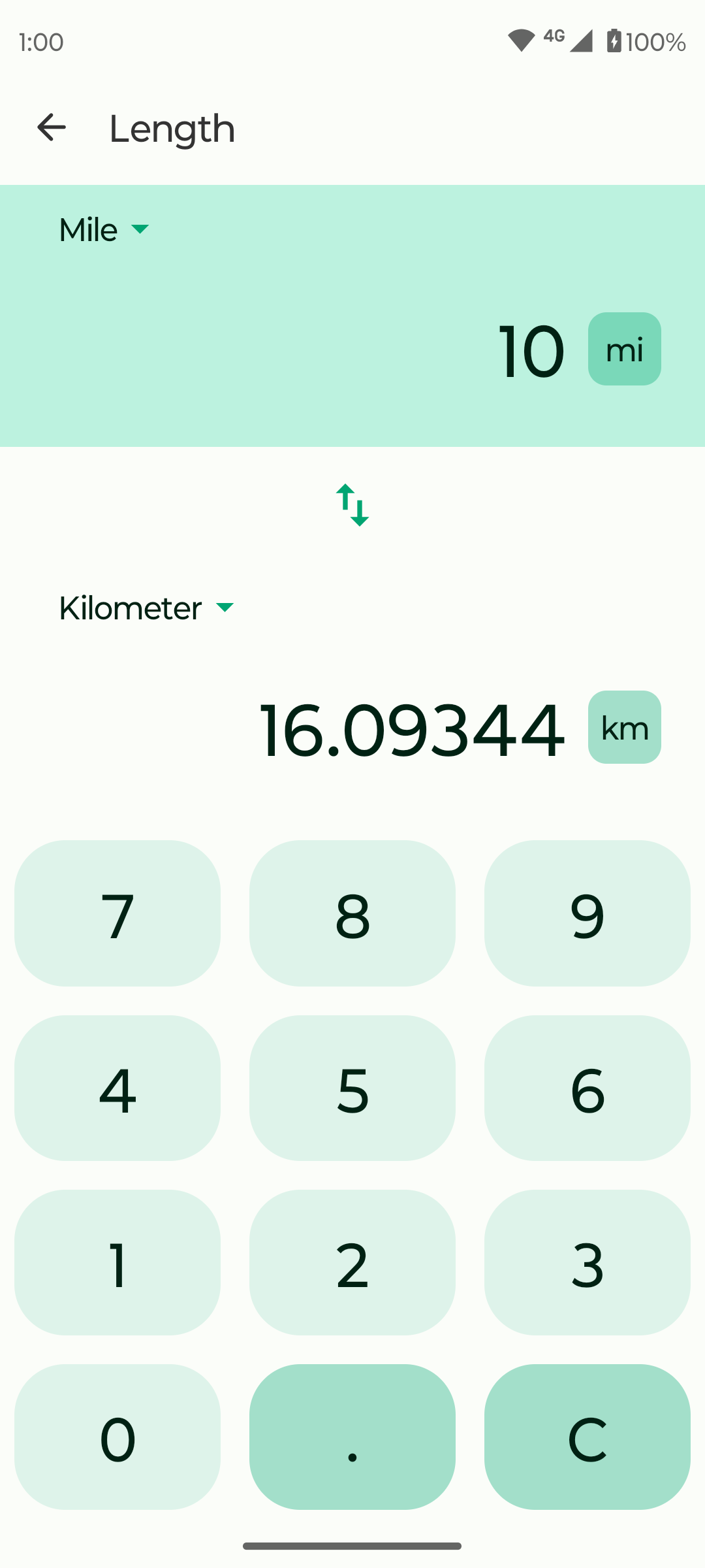 Screenshot of Fossify Calculator