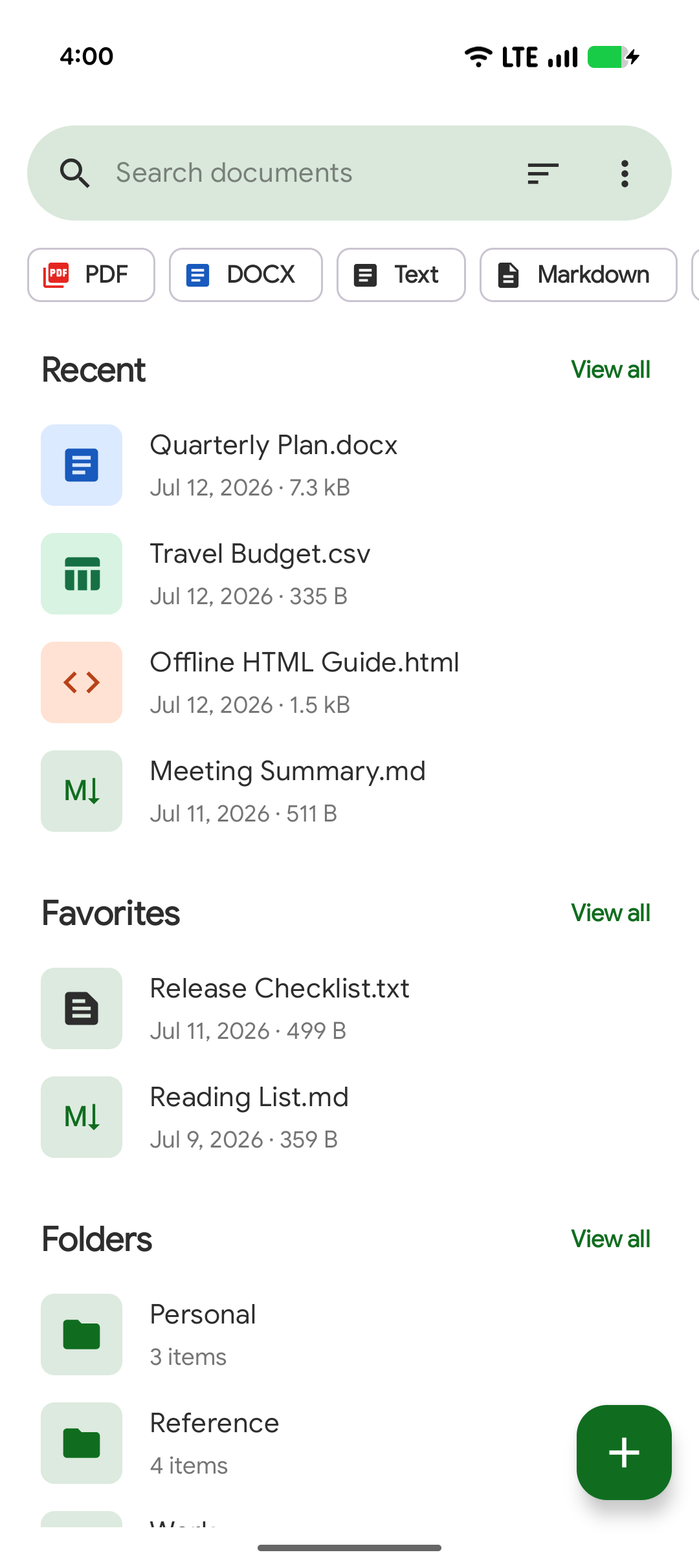 Screenshot of Fossify Documents Beta