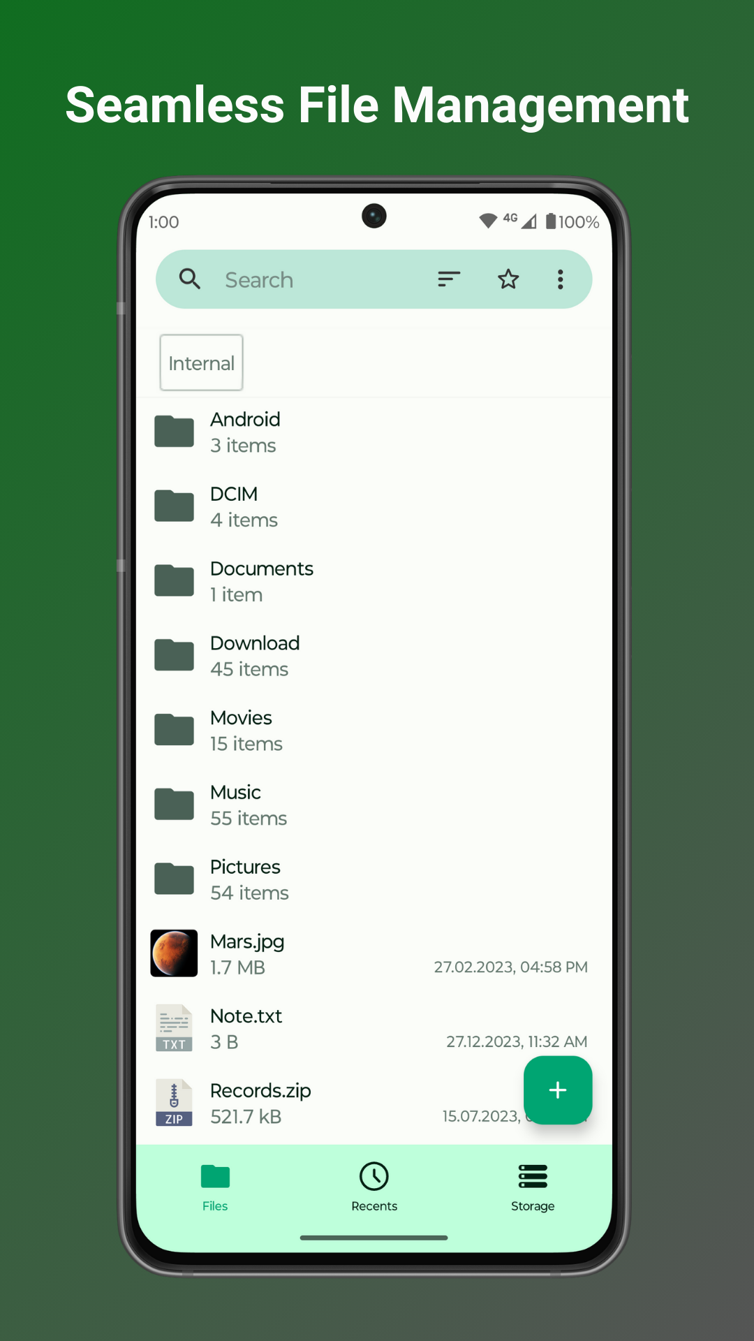 Screenshot of Fossify File Manager