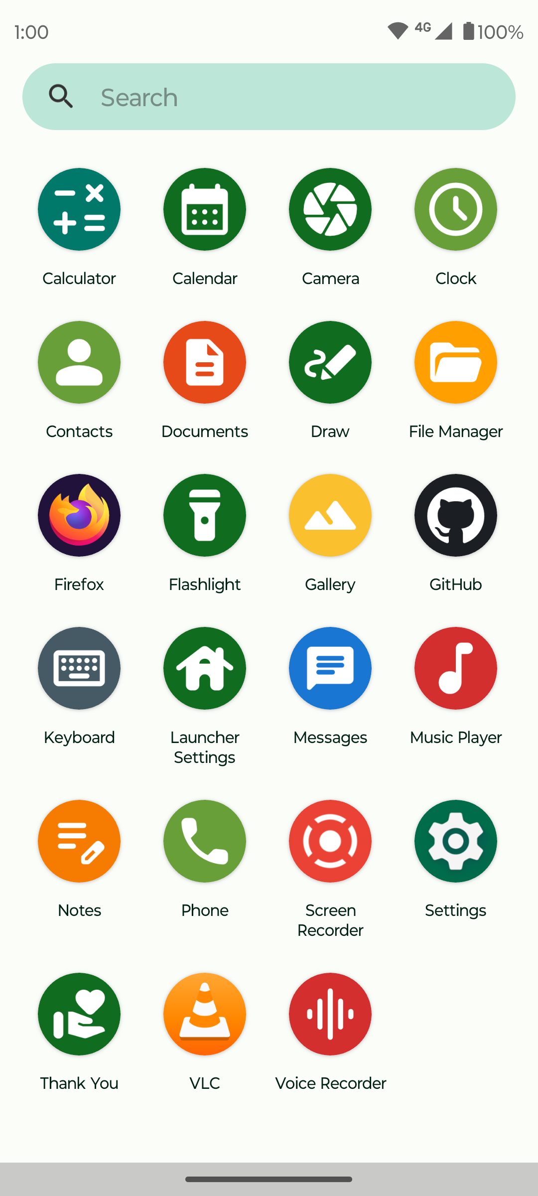 Screenshot of Fossify Launcher