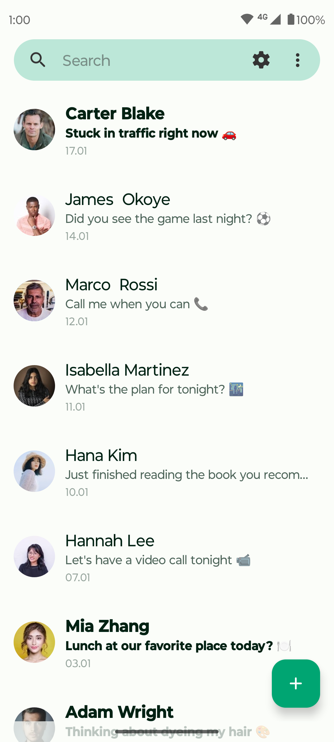 Screenshot of Fossify SMS Messenger