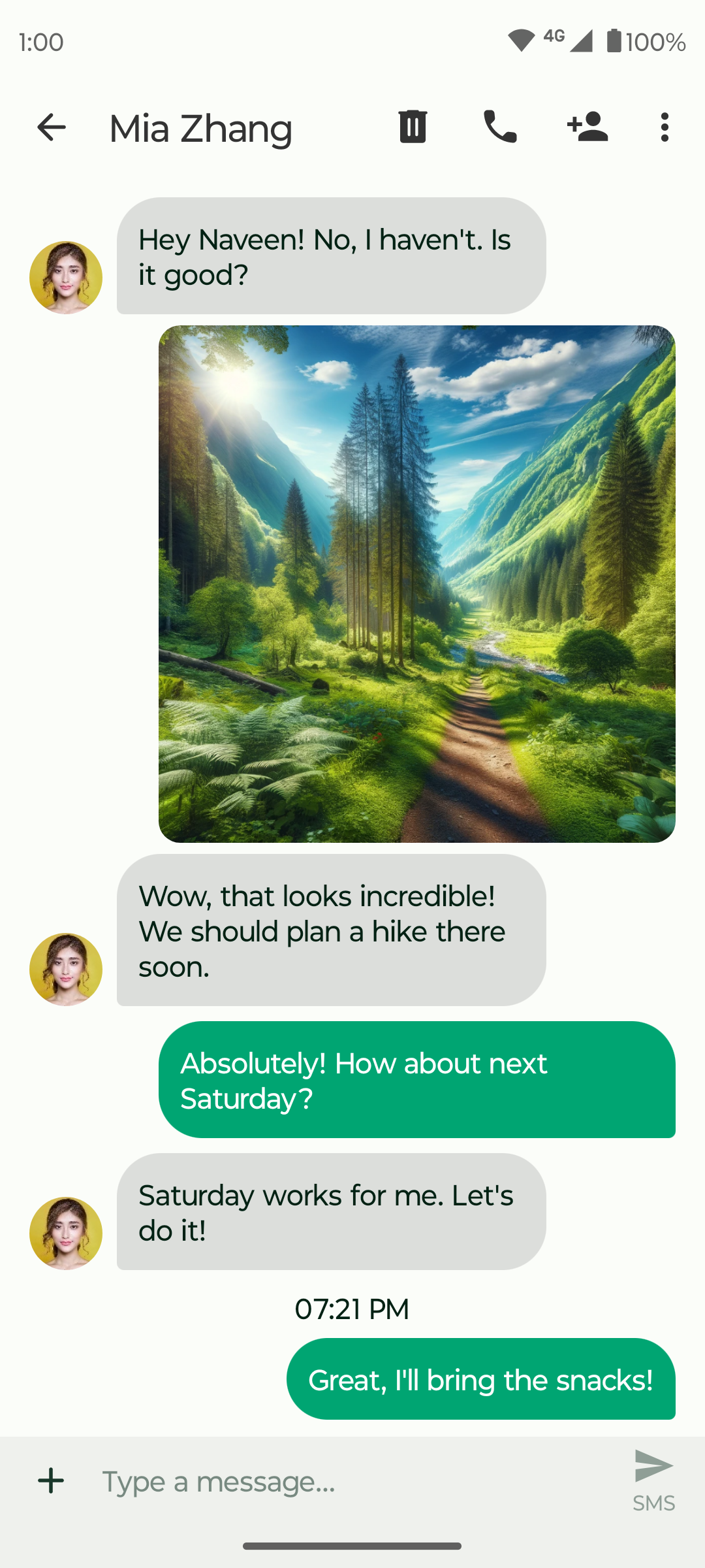 Screenshot of Fossify SMS Messenger