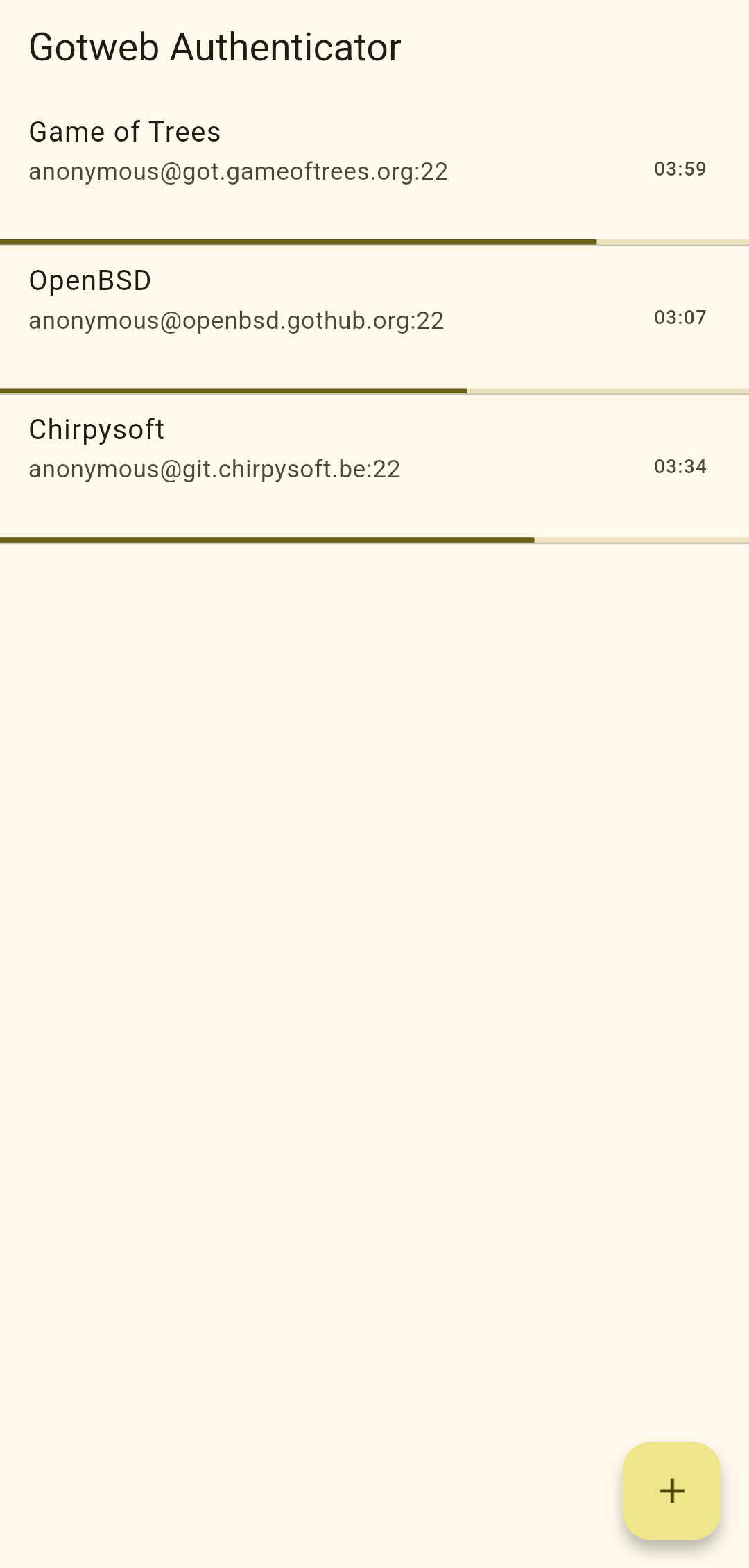 Screenshot of Gotweb