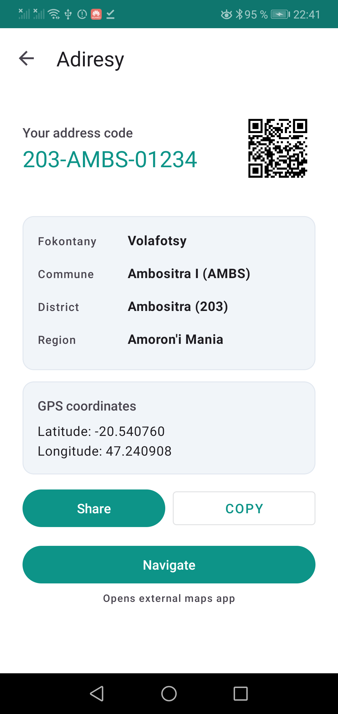 Screenshot of Adiresy