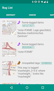 Screenshot of OSMBugs 