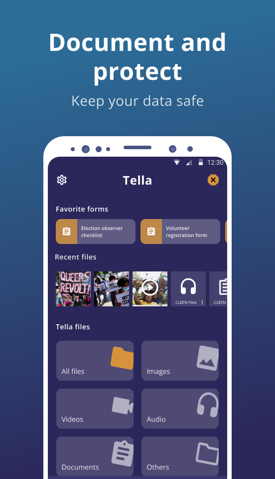 Screenshot of Tella