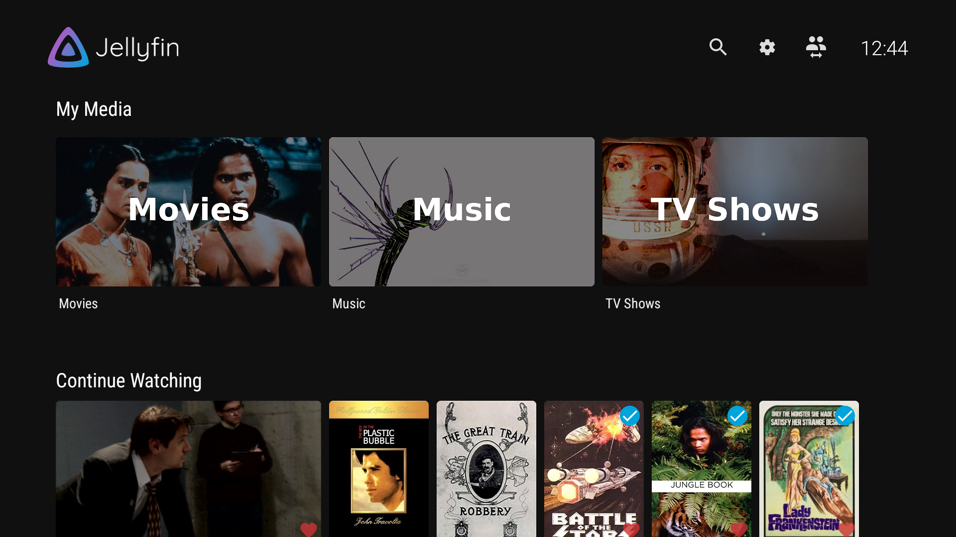Screenshot of Jellyfin for Android TV