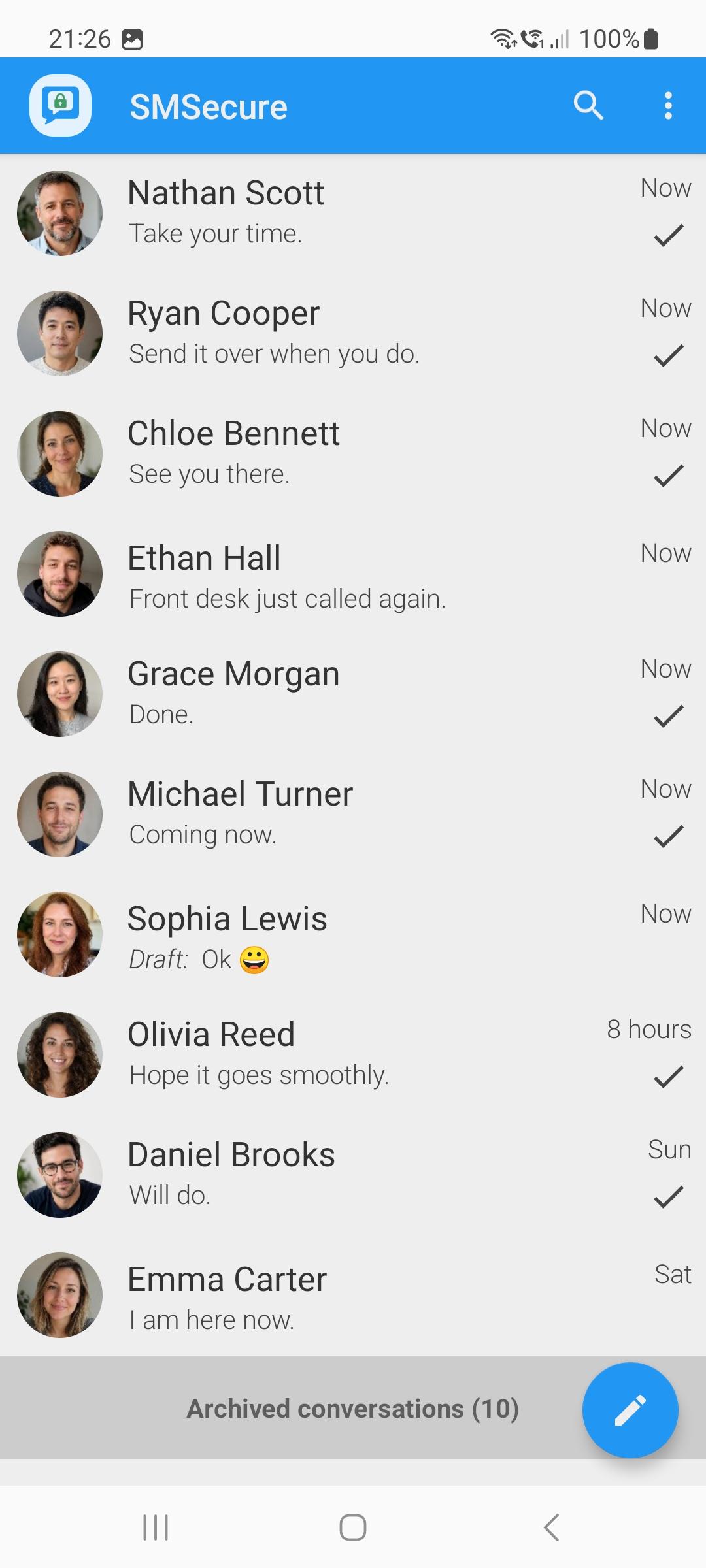 Screenshot of SMSecure