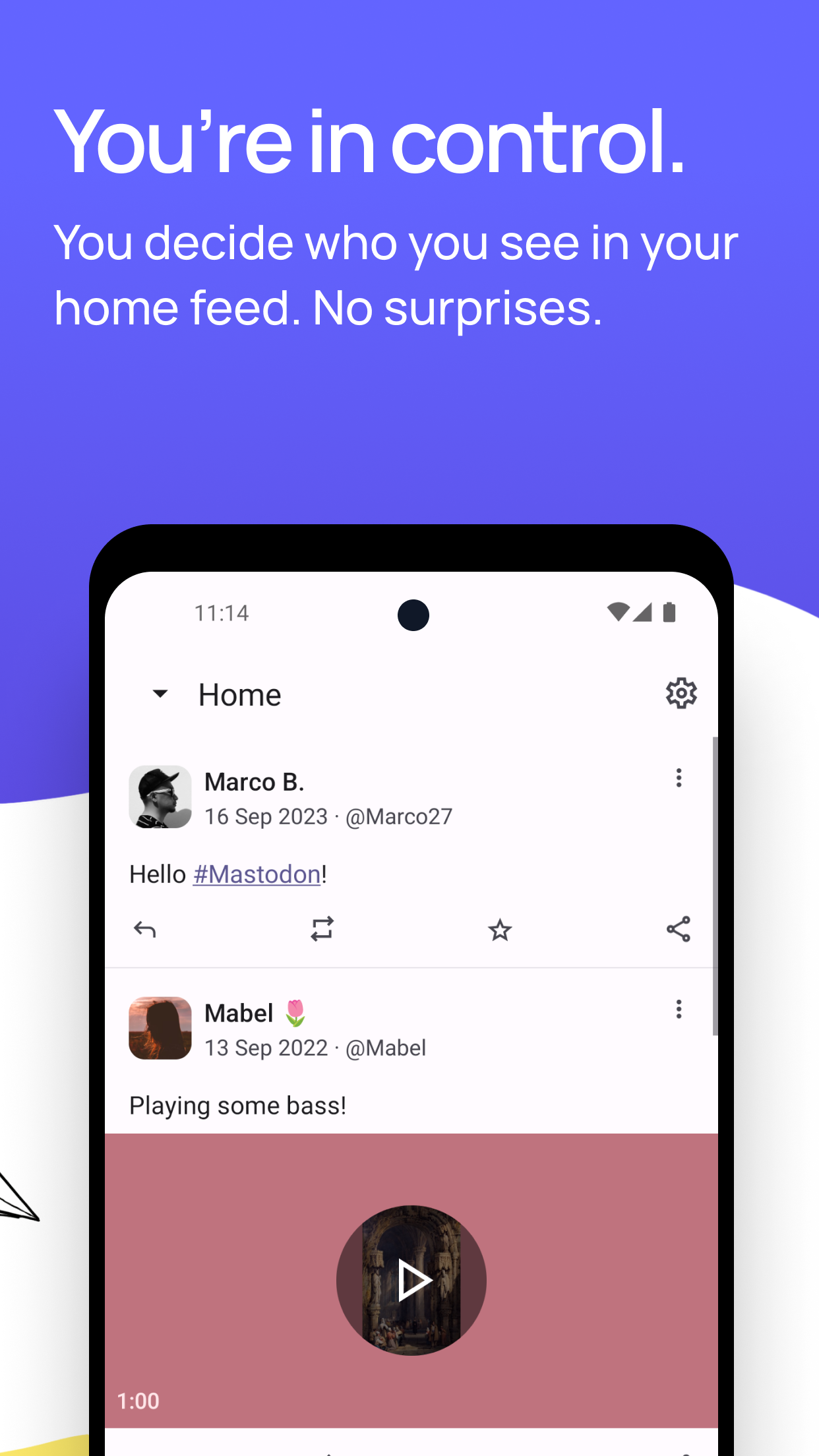 Screenshot of Mastodon