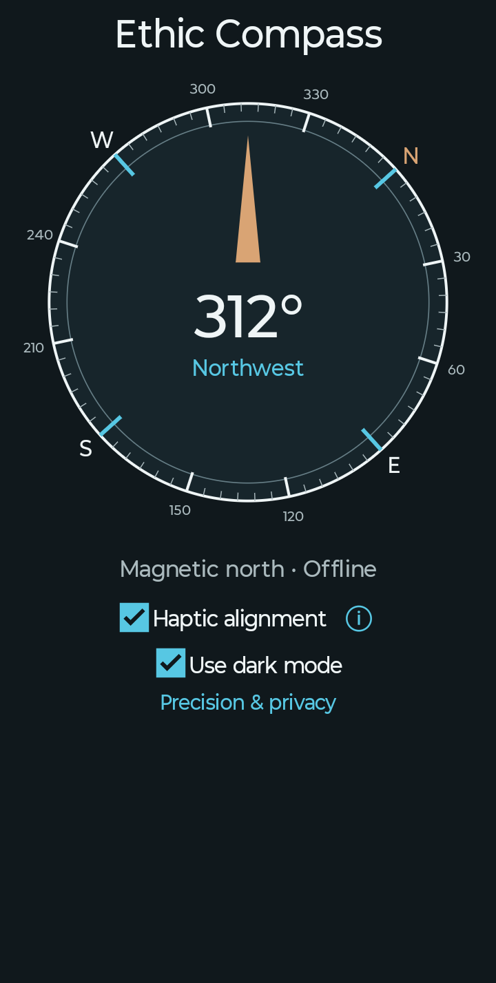 Screenshot of Ethic Compass
