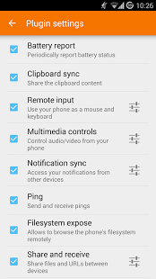 Screenshot of KDE Connect