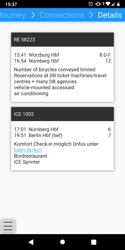 Screenshot of KTrip