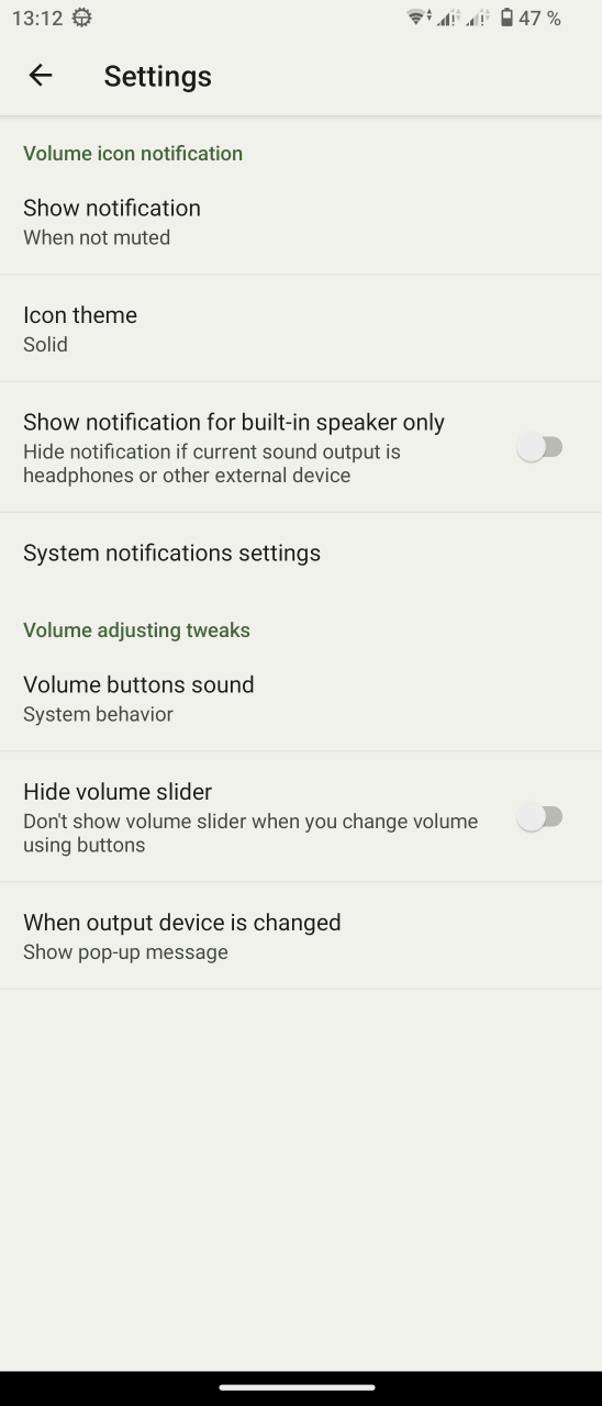 Screenshot of Volume Icon