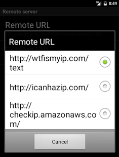 Screenshot of External IP