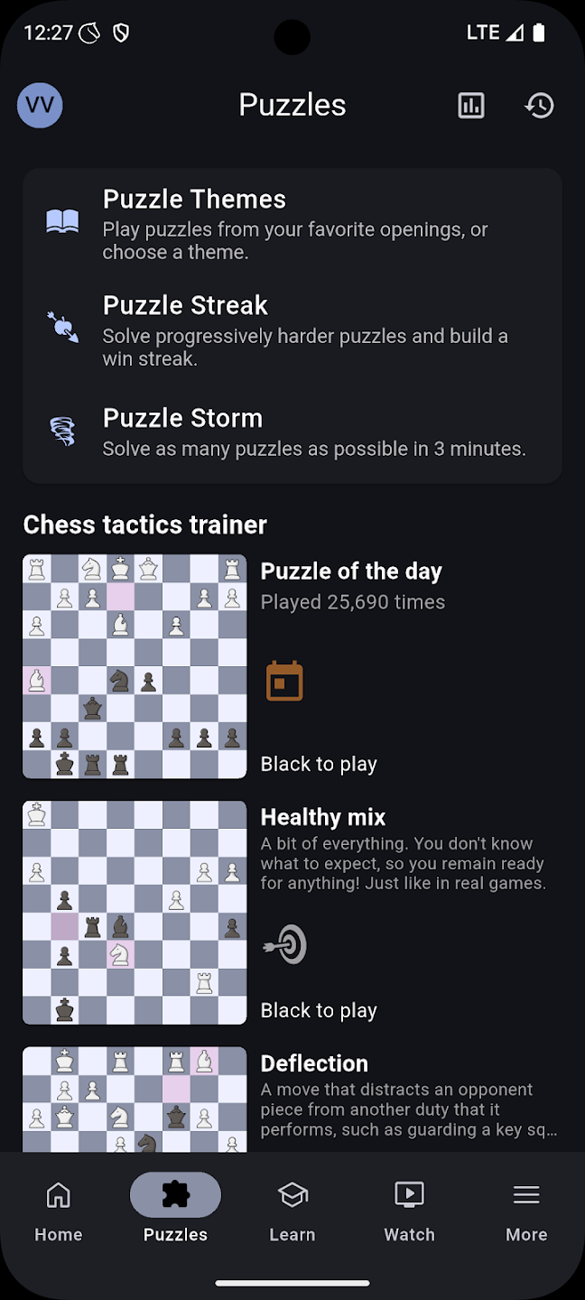 Screenshot of Lichess