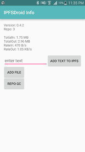 Screenshot of IPFSDroid