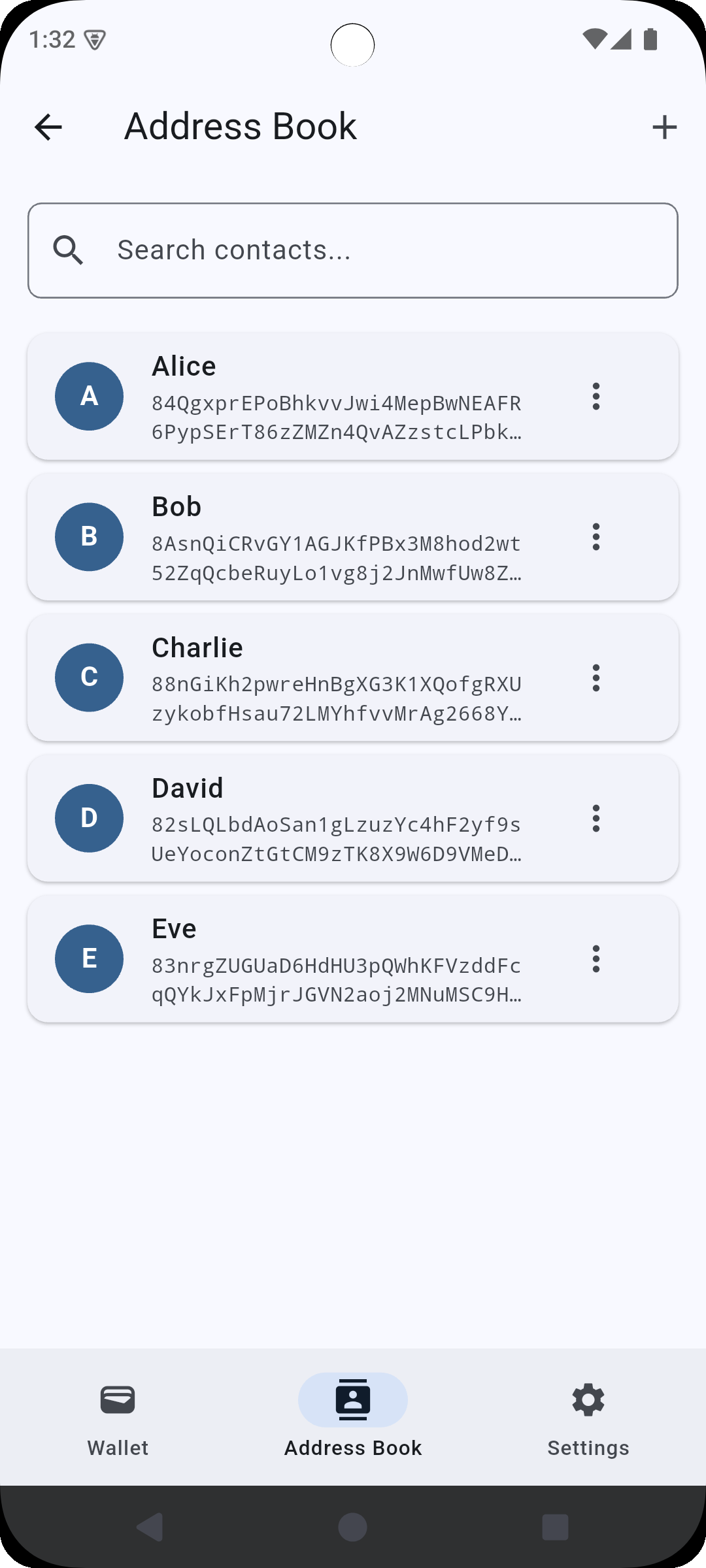 Screenshot of Skylight Wallet