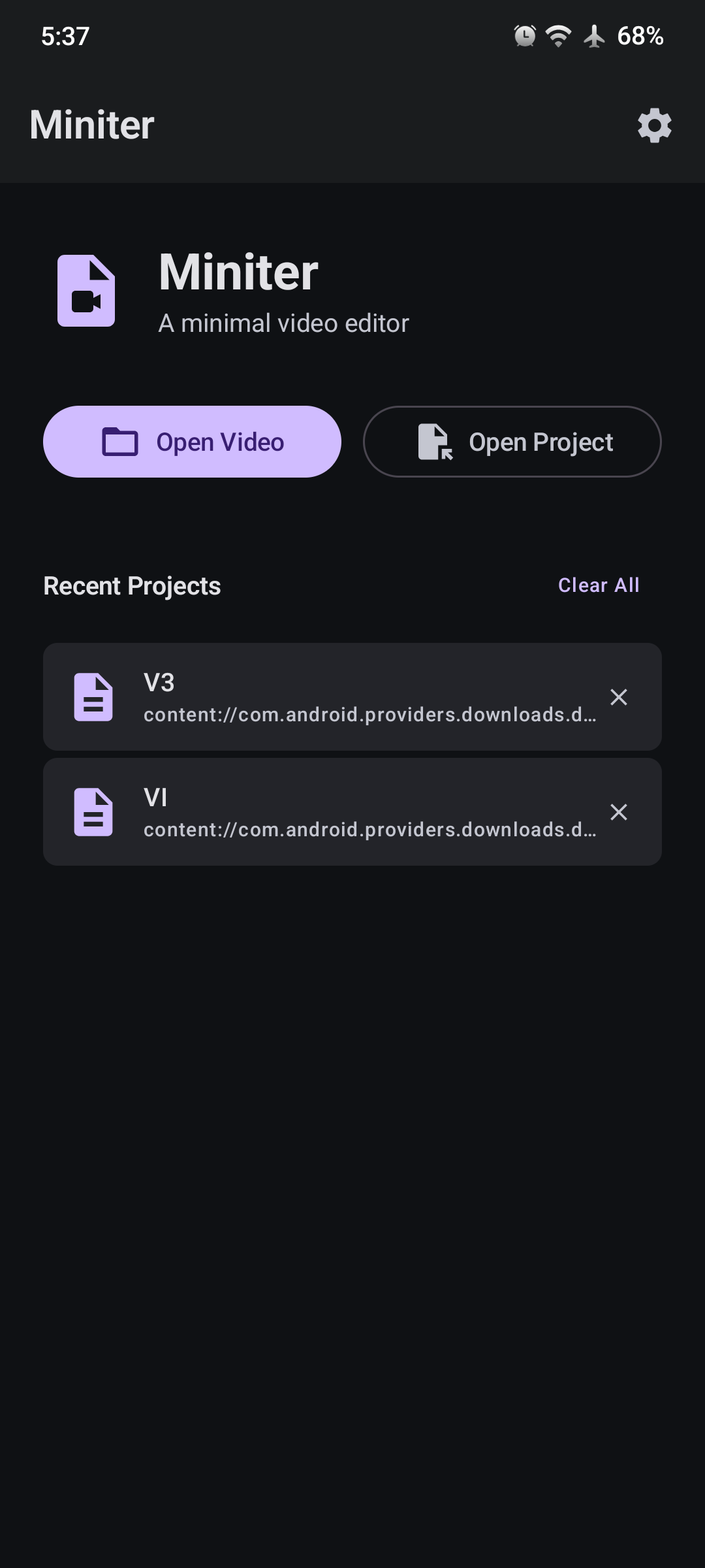 Screenshot of Miniter