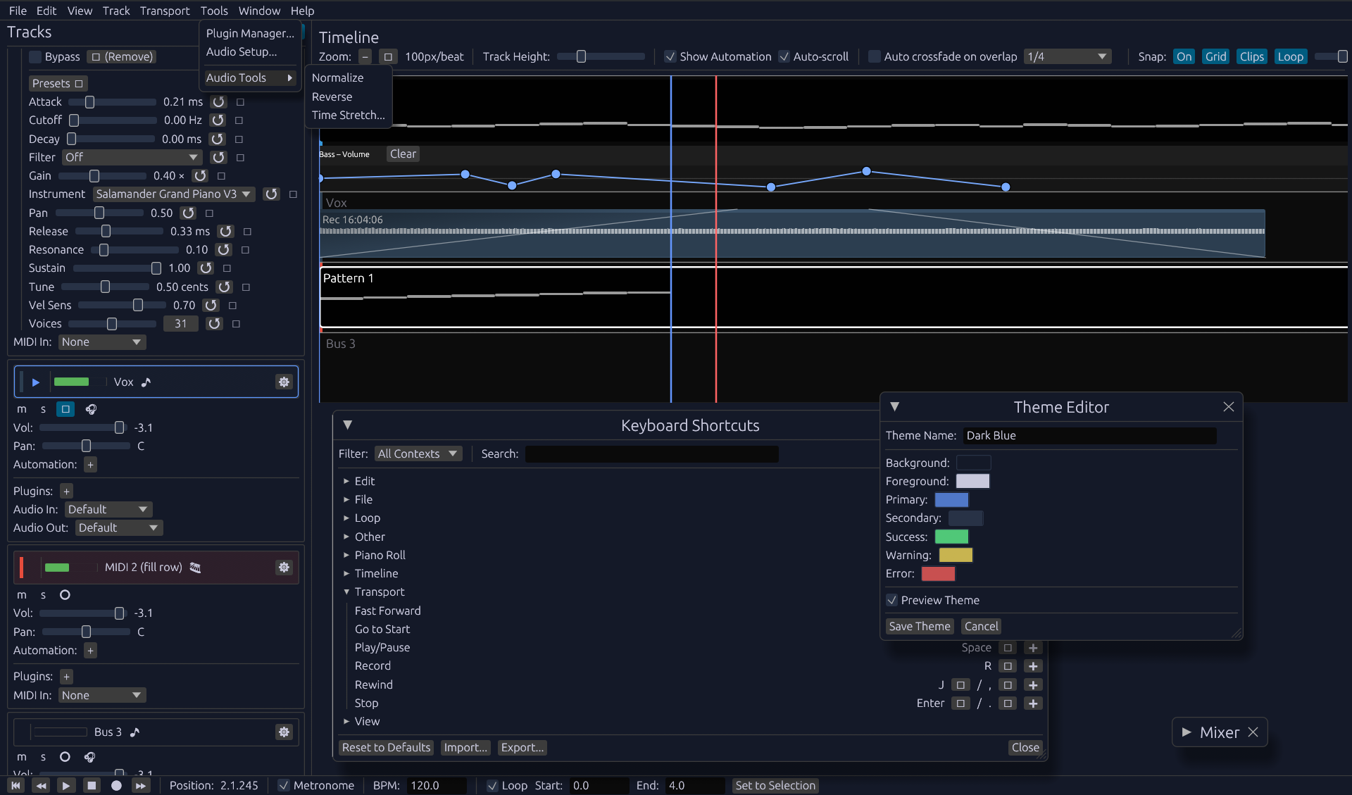 Screenshot of yadaw