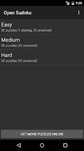 Screenshot of Open Sudoku