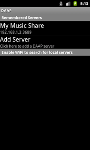 Screenshot of DAAP