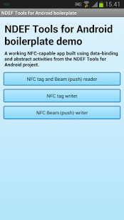 Screenshot of NDEF Tools for Android