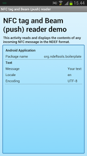 Screenshot of NDEF Tools for Android