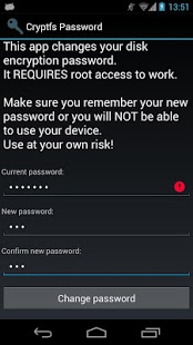 Screenshot of Cryptfs Password
