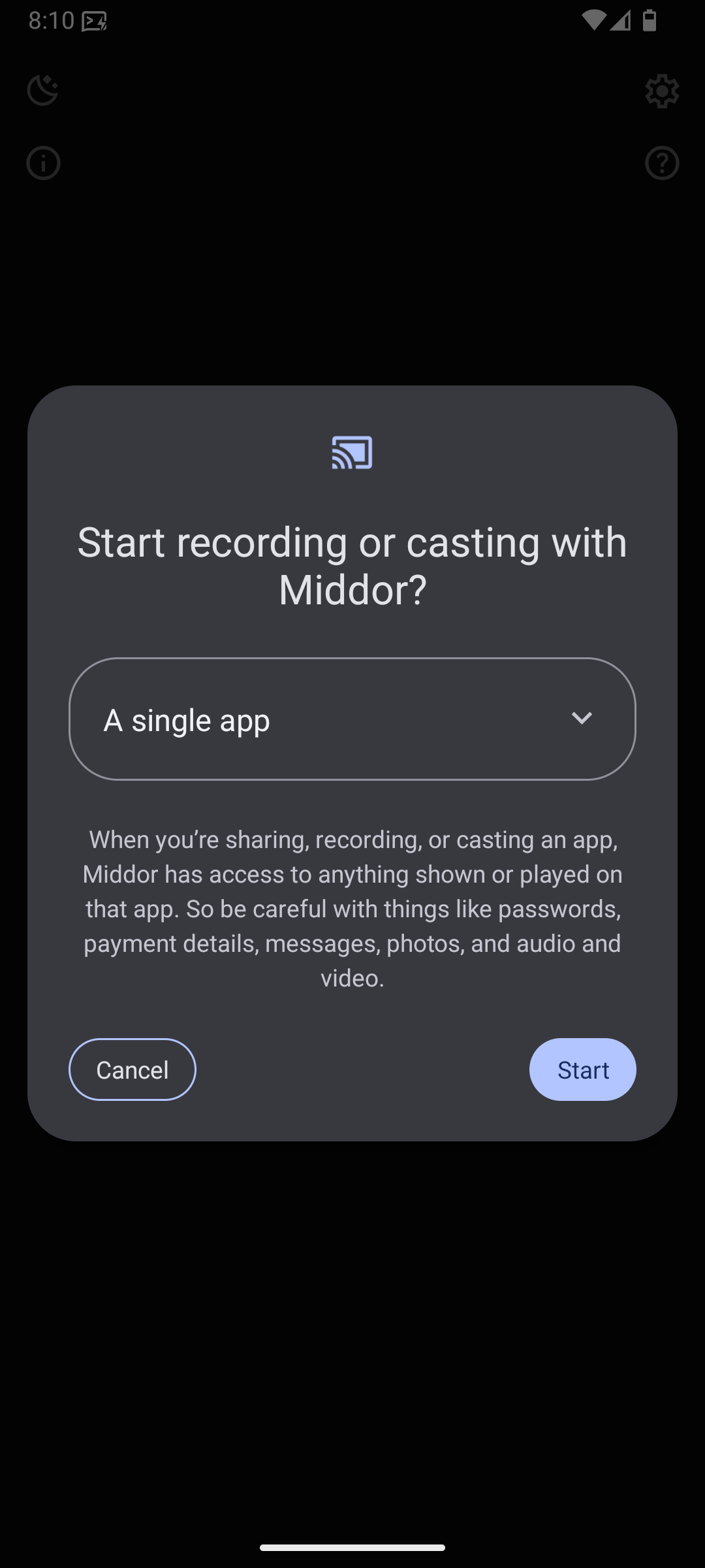 Screenshot of Middor