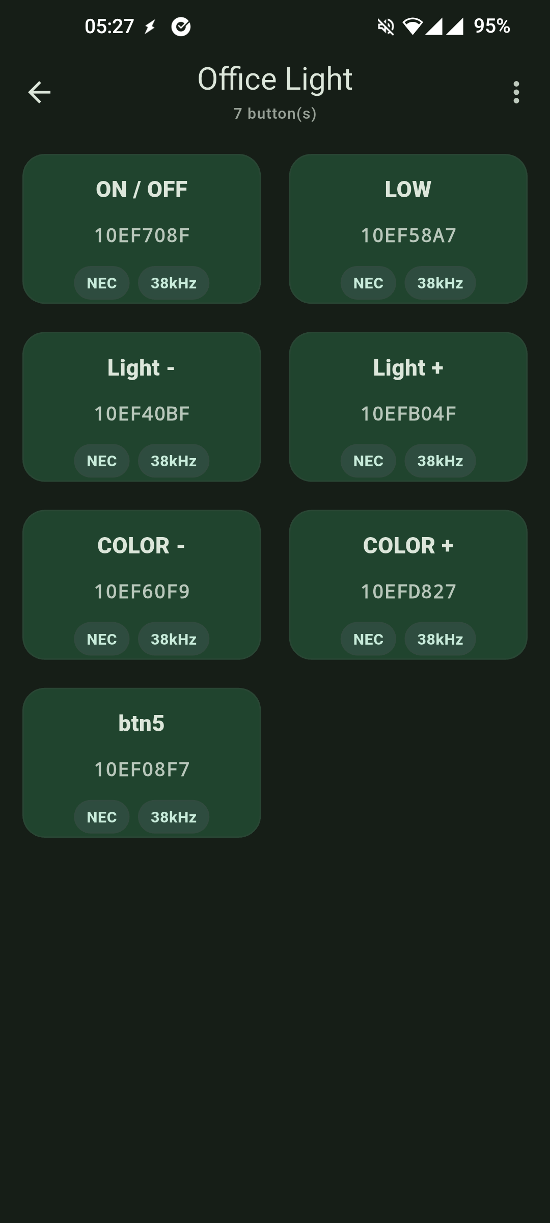 Screenshot of IR Blaster Remote