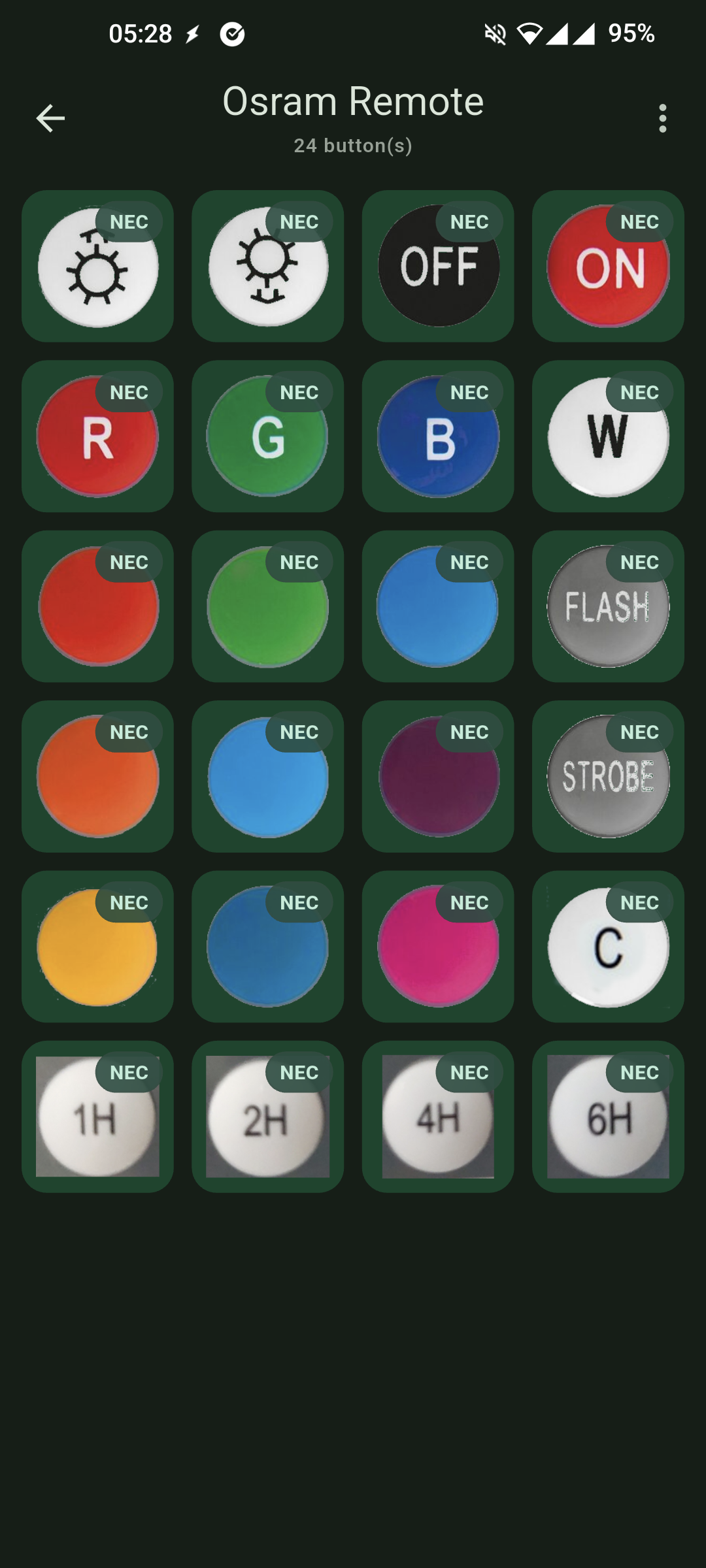 Screenshot of IR Blaster Remote